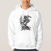 Snowboard Brush Art - Snowboarder Samurai パーカ (正面)