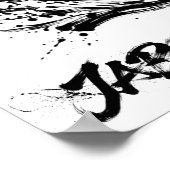 Snowboard Brush Art - Snowboarder Samurai ポスター (角)