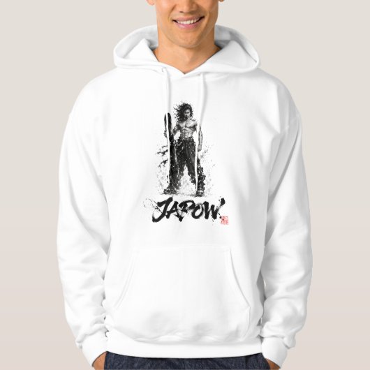 Snowboard Brush Art - Standing Samurai Musashi パーカ (正面)