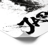 Snowboard Brush Art - Standing Samurai Musashi ポスター (角)