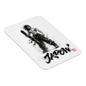 Snowboard Brush Art - Standing Samurai Musashi マグネット (右側)