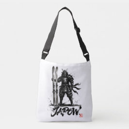 Snowboard Brush Art - Standing Samurai Ski クロスボディバッグ