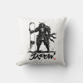 Snowboard Brush Art - Standing Samurai snowboard  クッション (正面)