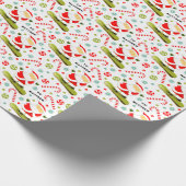 Snowboard Christmas Holiday Gift ラッピングペーパー (角)