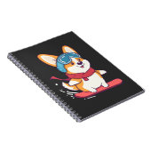 Snowboard-Corgi Perfekt für Hundefans ノートブック (右側)