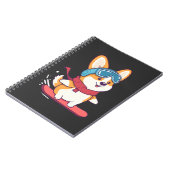 Snowboard-Corgi Perfekt für Hundefans ノートブック (左側)