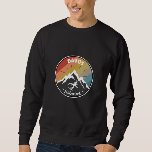 Snowboard Davos Switzerland スウェットシャツ (正面)
