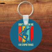 Snowboard Don't Follow Me I Do Stud Things Winter  キーホルダー (正面)