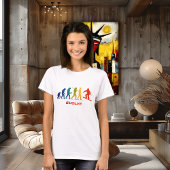 Snowboard Evolution Silhouette Jump Design Tシャツ