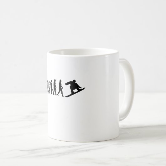 Snowboard Evolution Snowboarding Gift コーヒーマグカップ (正面右)