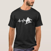 Snowboard Heartbeat Snowboarder  Tシャツ (正面)