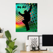 Snowboard in Cosmic Snowstorm ポスター (ホームオフィス)