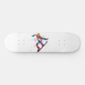 Snowboard in watercolor スケートボード (横)