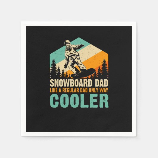 snowboard_like_a_regular_パパ_only_way_クール スタンダードカクテルナプキン (正面)