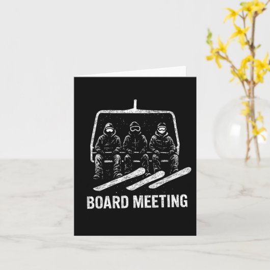 Snowboard Meeting Snowboarding Vacation Skiing  カード (黄色い花)