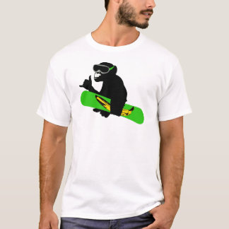 snowboard monkey tシャツ