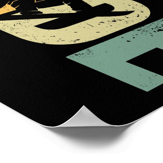 Snowboard Ride Vintage Retro ポスター (角)