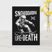 Snowboard Skeleton Snowboarding - Winter Sports Sn カード (黄色い花)