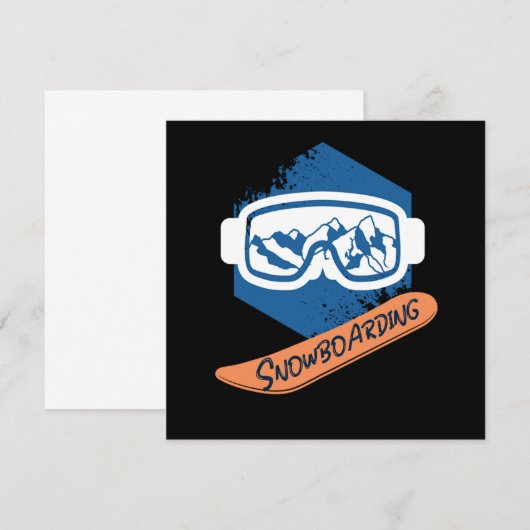 Snowboard Snowboarder Cool Winter Sports Gift 招待状 (正面/裏面)