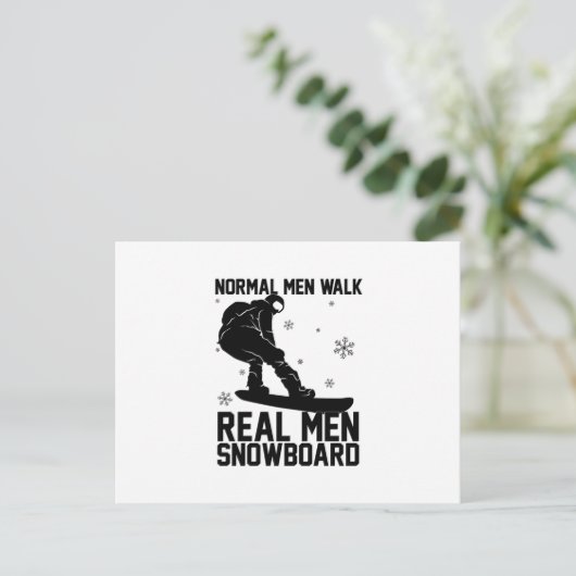 Snowboard Snowboarder Snowboarding Ski Gift Idea ポストカード (スタンド正面)