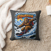 Snowboard Squatch – Funny Bigfoot Snowboarding  クッション (ブランケット)