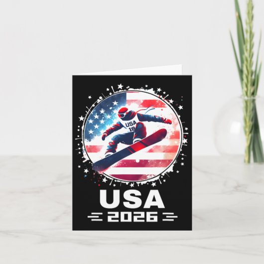 Snowboard Usa Go Usa Team Usa Flag 2026スノーボードディ カード (正面)