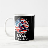 Snowboard Usa Go Usa Team Usa Flag 2026スノーボードディ コーヒーマグカップ (左)