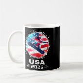 Snowboard Usa Team Usa Flag 2026女性版スノーボード コーヒーマグカップ (左)