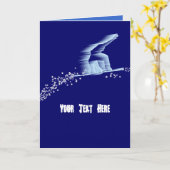 Snowboarderグリーティングカードテンプレート カード (黄色い花)