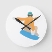 Snowboarder ラウンド壁時計 (正面)