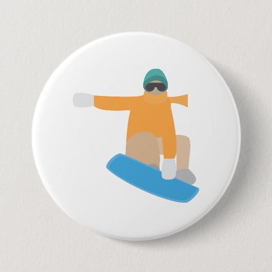 Snowboarder 缶バッジ (正面)