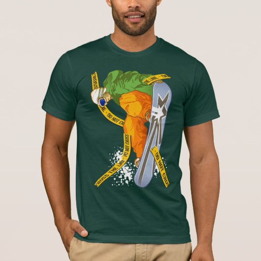 Snowboarder and fence tシャツ (正面)