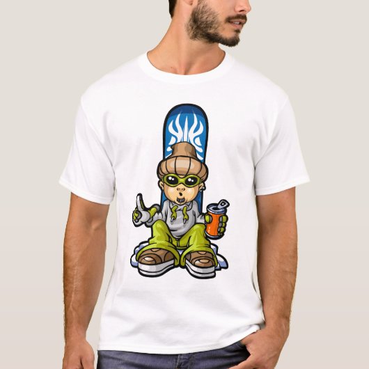 Snowboarder and soda tシャツ (正面)