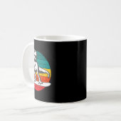 Snowboarder Dinosaur Snowboard Winter Sports Snowb コーヒーマグカップ (正面左)