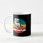 Snowboarder Dinosaur Snowboard Winter Sports Snowb コーヒーマグカップ (左)