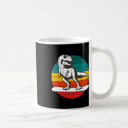 Snowboarder Dinosaur Snowboard Winter Sports Snowb コーヒーマグカップ (右)