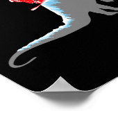 Snowboarder Snowboarding Mountain Snowboard Dinosa ポスター (角)