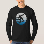 Snowboarder Snowboarding Snowboard Silhouette Vint Tシャツ (正面)