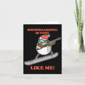 Snowboarder Snowman Snowboard Snowboarding カード (正面)
