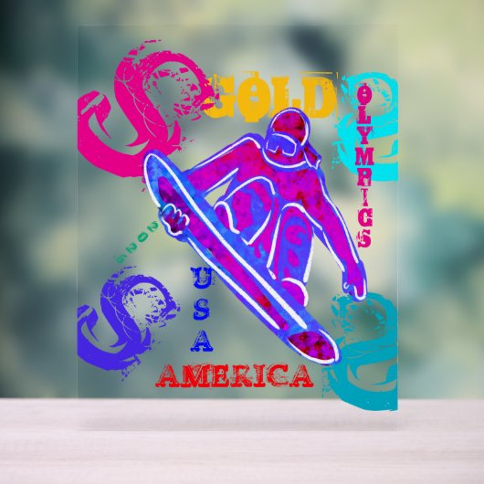 SNOWBOARDING  アクリルサイン (ニュートラル)