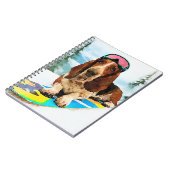 Snowboarding Basset hound ノートブック (左側)