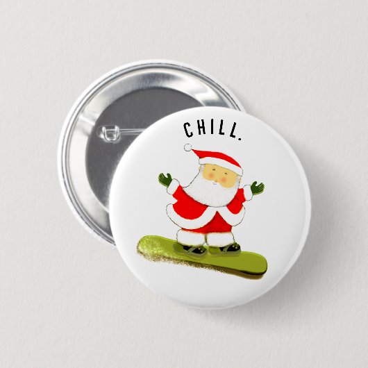 Snowboarding Christmas Stocking Stuffer 缶バッジ (正面&裏面)