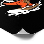 Snowboarding Dinosaur Funny Snowboard Kid Gift  ポスター (角)