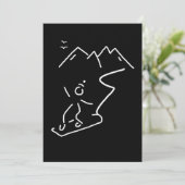 Snowboarding Hand Drawn Snowboarder Sports Gift 招待状 (スタンド正面)
