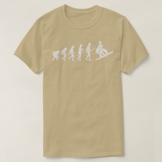 Snowboarding Skiing Snowboarder Winter Funny Evolu Tシャツ (デザイン正面)