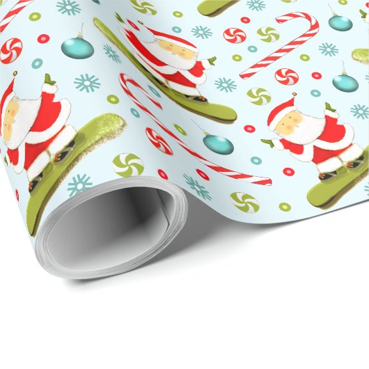 Snowboarding Snowboarder Christmas Holiday Gift ラッピングペーパー (ロールコーナー)