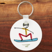 Snowboarding Stickman キーホルダー (正面)