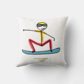 Snowboarding Stickman クッション (裏面)