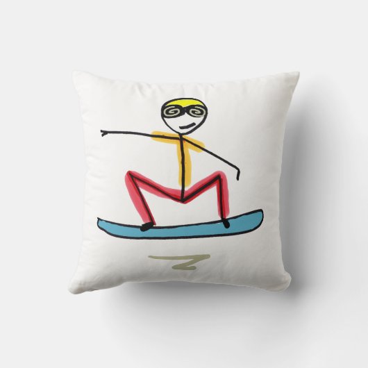 Snowboarding Stickman クッション (裏面)