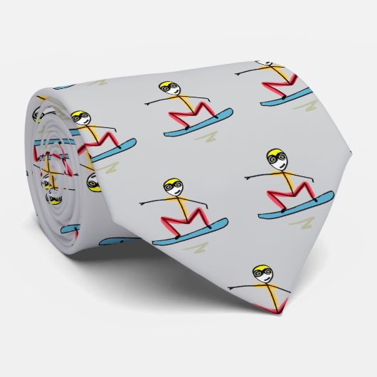 Snowboarding Stickman ネクタイ (ロール)